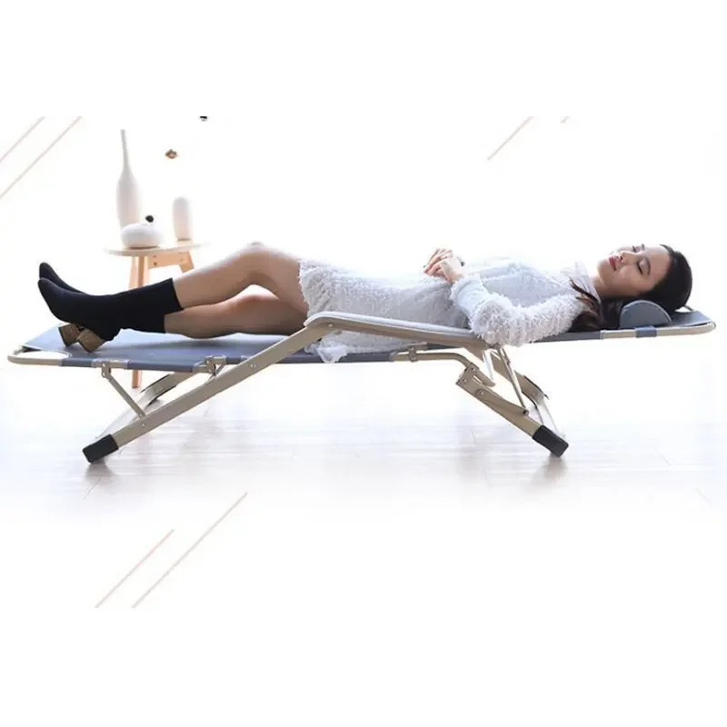 

Outdoor Folding Bed Beach Recliner Chairs Travel Leisure Deck Chair Office Nap Lunch Break Single Chair Silla Plegable Infantil