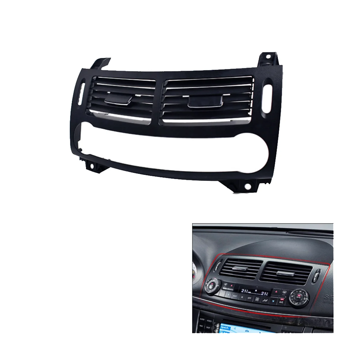 

Для Mercedes Benz W211 2003-2008 автомобильная передняя приборная панель, центральное вентиляционное отверстие, автомобильные аксессуары, автомобиль