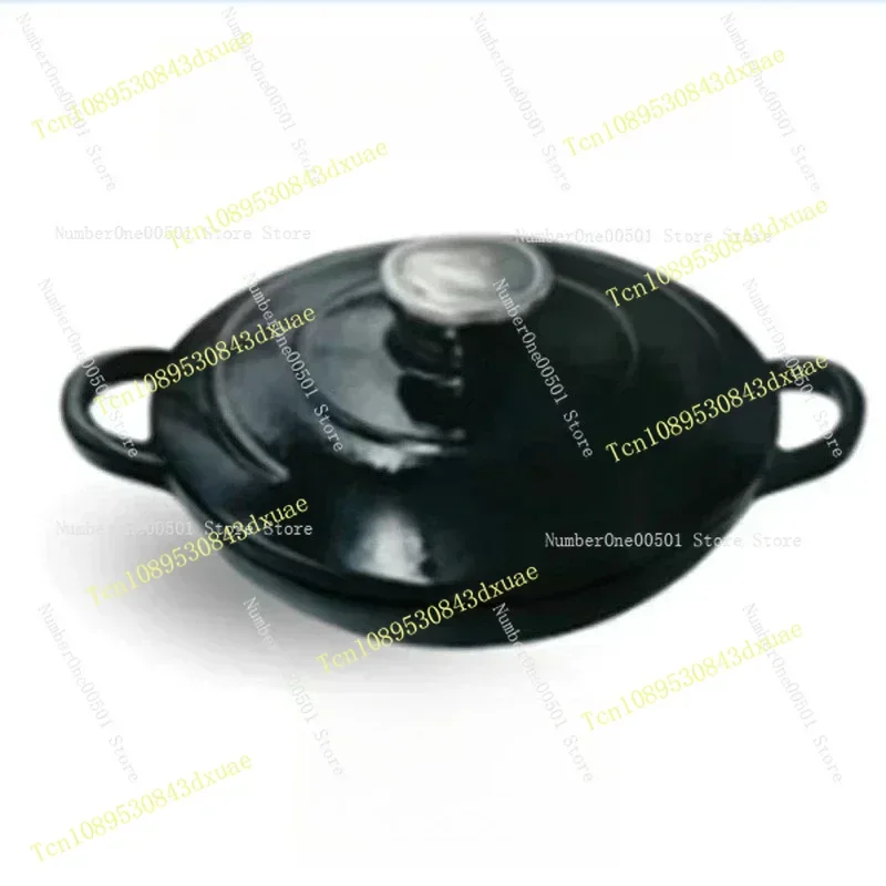 For Induction Cooktop Multi Use Stove Compatible Soup Stew Pot with Even Heat Distribution Enameled Cast Iron