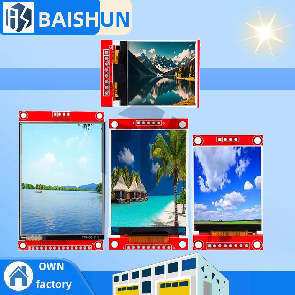 Módulo LCD de pantalla a todo color TFT de 1,44/1,8/2,2/2,8 pulgadas, interfaz de controlador ILI9341 SPI para Arduino