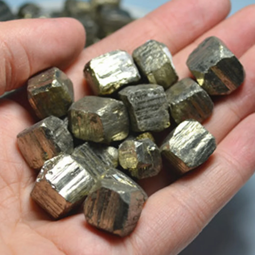 Natural High Density Cubic Pyrite Mineral Teaching Specimen Ornaments Stone Fool's Gold Rough Irregular Ore  Meditation