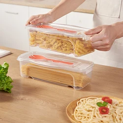 Microwave Pasta Cooker Food Cooking Box with Strainer Heat Resistant Pasta Steamer Spaghetti Noodle Cook Box Kitchen Accessory