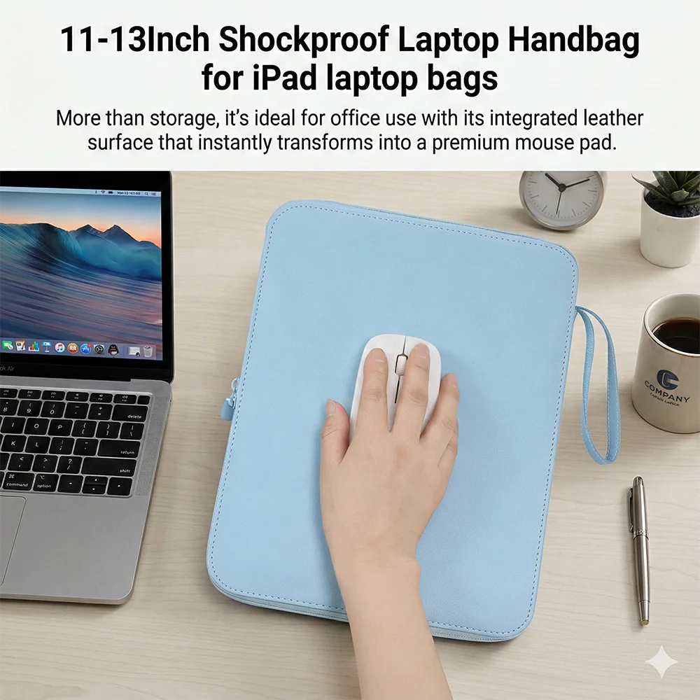 

Ударопрочная сумка для ноутбука 11-13 дюймов, чехол для iPad Pro Air Macbook, сумка для хранения с несколькими карманами, дорожная офисная сумка-чехол для ноутбука