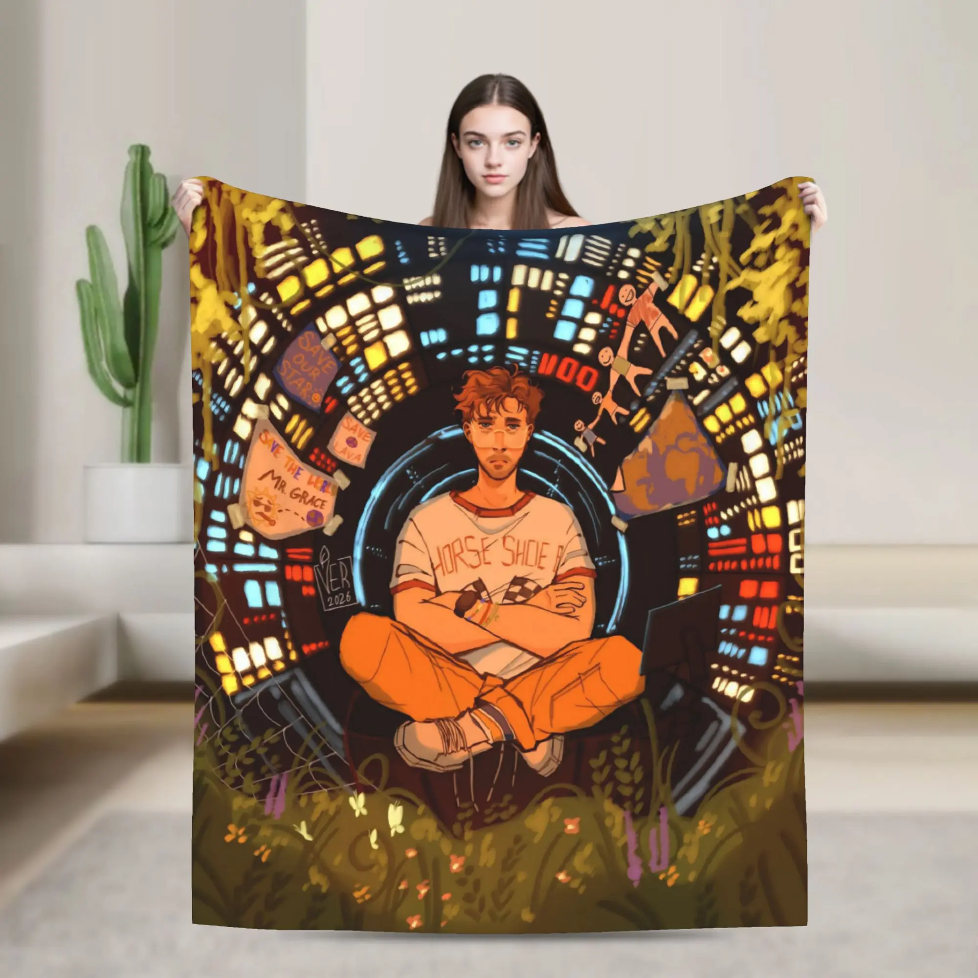 Project Hail Mary Blankets Ryland Grace Rockys Flannel Funny Warm Throw Blankets for Home All Season