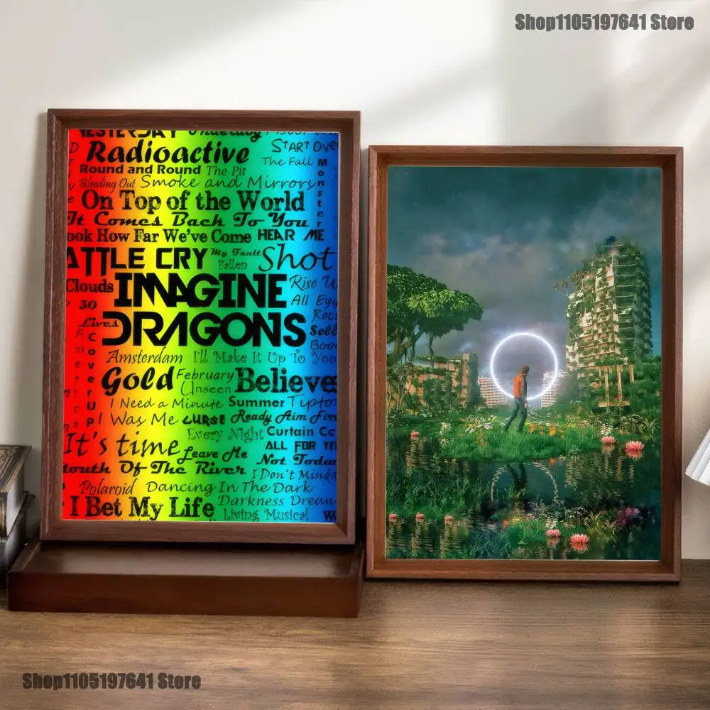 

Imagine D-Dragons Rock Band Poster Prints Wall Art Picture Painting Gift Living Room Restaurant Bar Large Dec Sticker