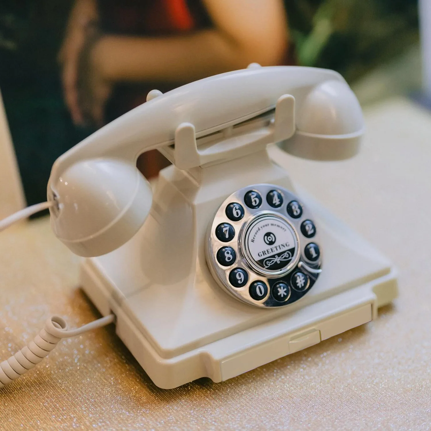 Wedding Phone Audio Retro Guestbook Rotary Style Antique Telephone Recording Guest Book Message Voice Recorder For Wedding Party