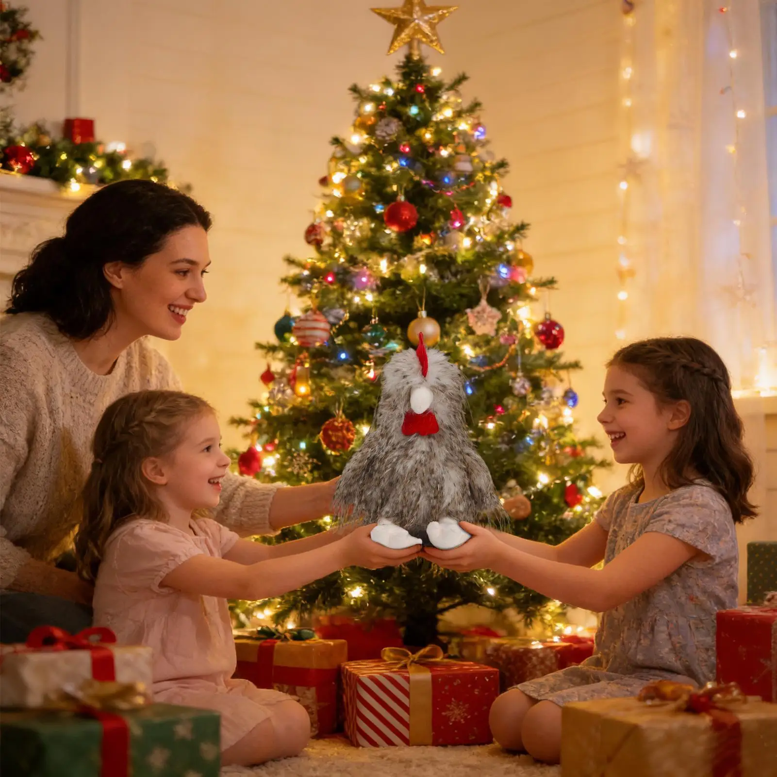 

Новая плюшевая кукла-курочка/петух, креативная мягкая удобная кукла-цыпленок, плюшевая подушка для сна для детей, в подарок