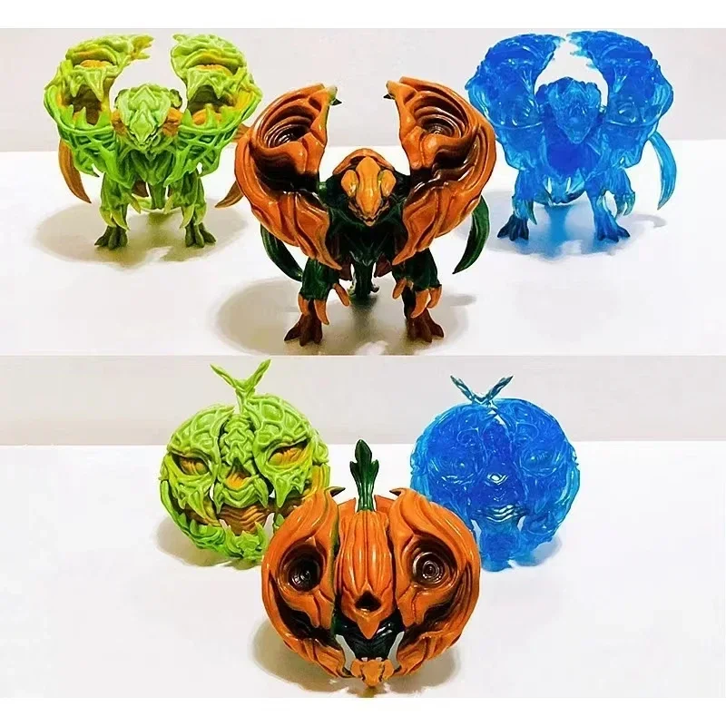 En Stock, caja Gashapon japonesa, disfraz de huevo, monstruo, calabaza, transformación de monstruo, Mecha, modelo de Anime armado, juguete coleccionable