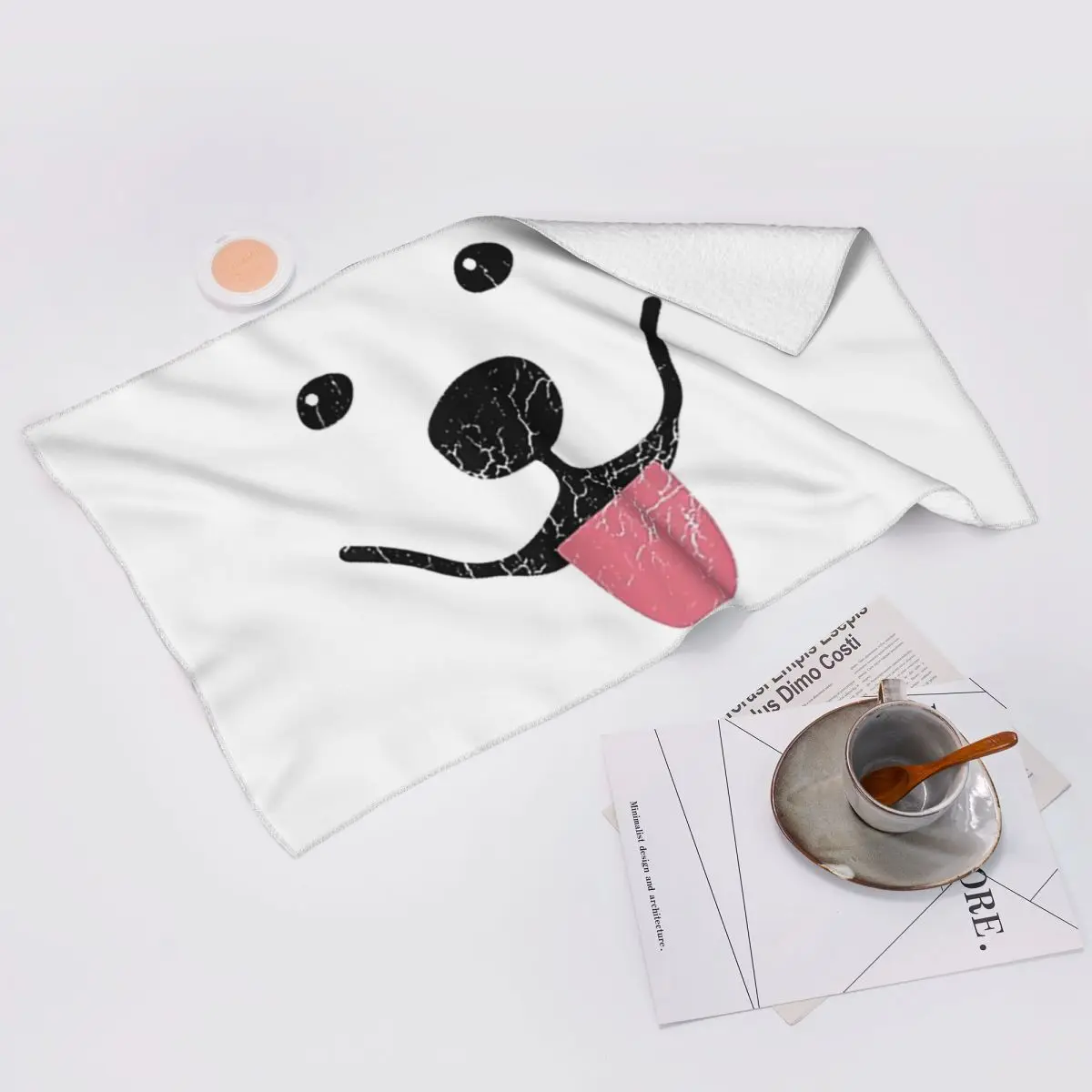 Custom Funny Samoyed Soft Face Towel Quick Dry Pool Bath Cotton Towels Absorbent