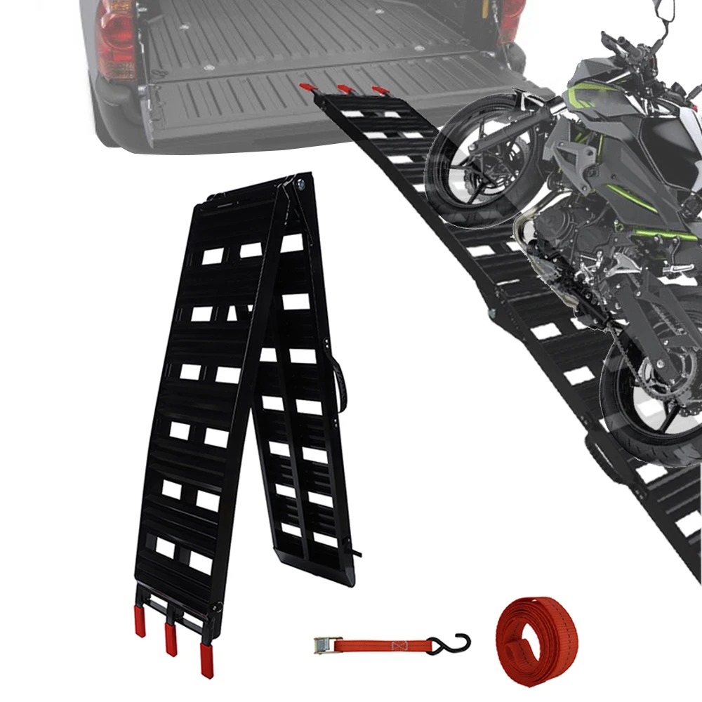 Motorcycle Aluminum Alloy Ladder Folding Portable Ramps For ATV UTV Motorbike KTM Honda Kawasaki Suzuki Yamaha Motorcycle Aluminum Alloy Ladder Folding Portable Ramps For ATV UTV Motorbike KTM Honda Kawasaki Suzuki Yamaha