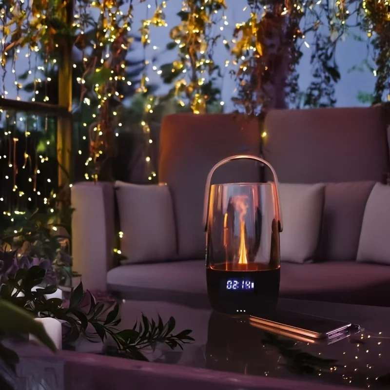 

Elegant Flame-Shaped Aromatherapy Humidifier with Auto-Off LED Display 200ml Capacity USB Powered Diffuser for Home & Office