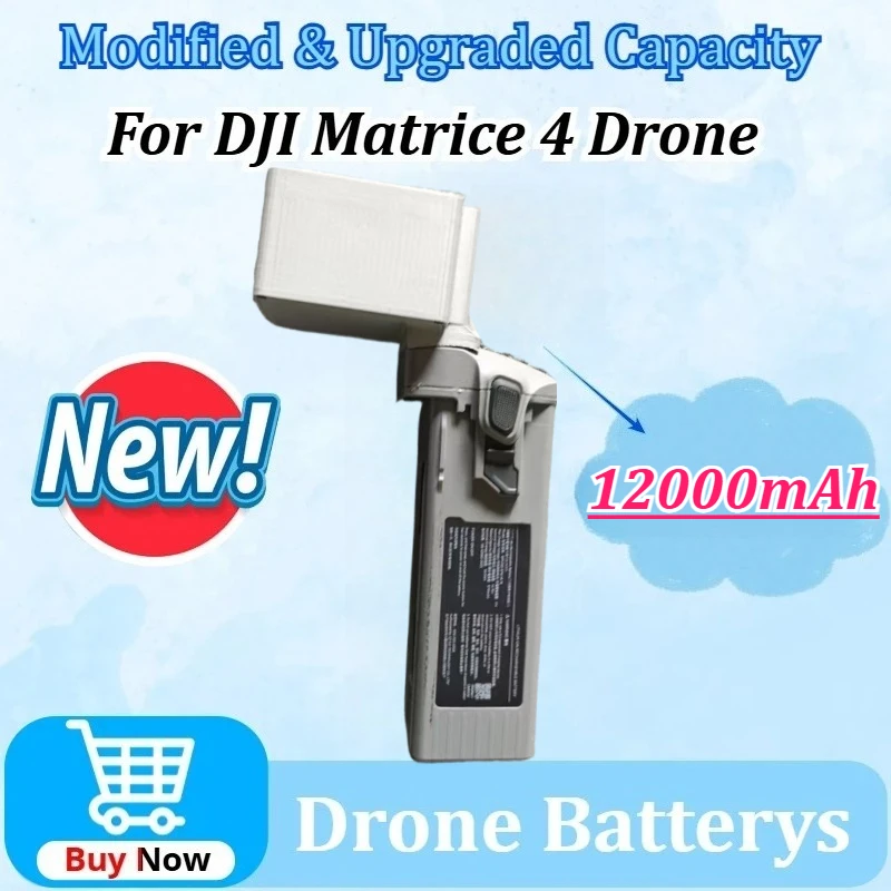 

12000mAh for DJI Matrice 4 Drone Batterys Provides Up To 51 Minutes of Flight Time Hover Time Modified New Upgraded Capacity