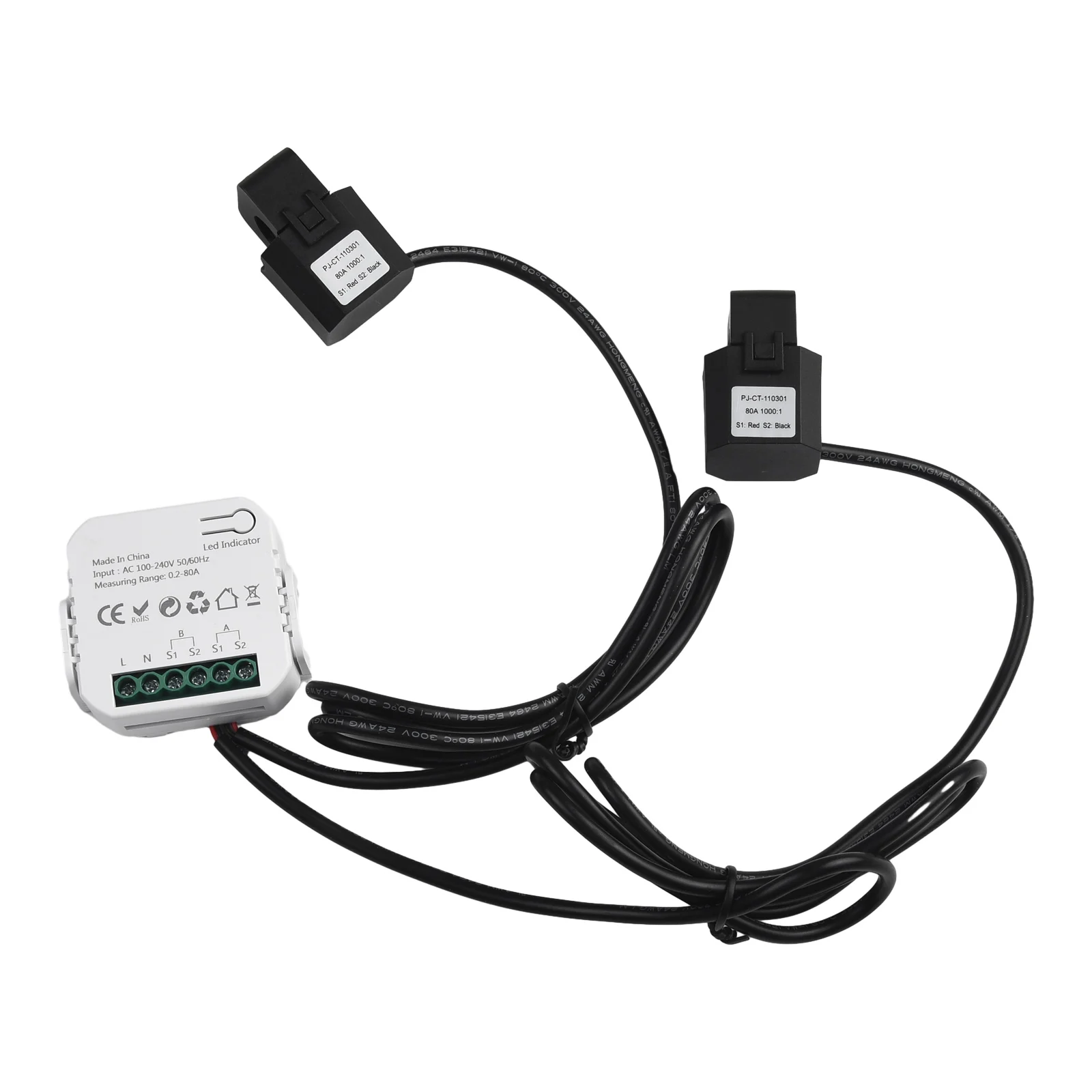 for tuya for zigbee Electric Meter 0.2A-80A 100-240 V AC 2.4GHz Measure Current Measuring Voltage Real-time Measurement