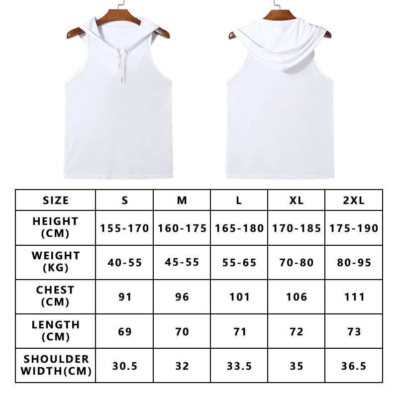 New Chic Men Hooded Sports Tank Tops Sexy Solid Color Transparent Sleeveless T-Shirt Summer Casual Drawstring Fitness Vest S-2Xl