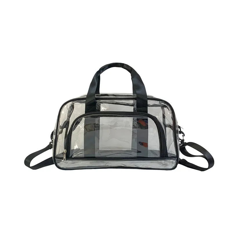 Fitness Storage Beach Bag Simple Solid Color Transparent Travel Bag Large Capacity Transparent Pvc Travel Bag