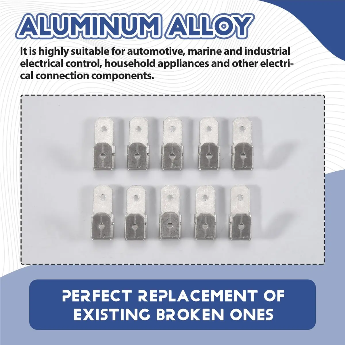 A64K 25 Pcs Double Piggyback Spade Connectors,Female Male Quick Disconnect Piggyback Spade Crimp Terminals Assortment Kit