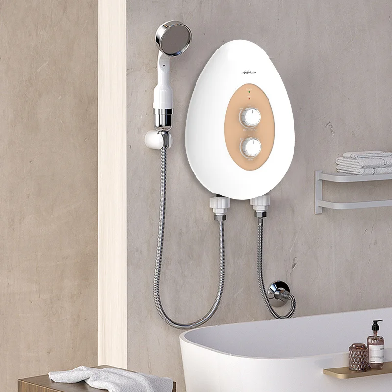 

220 В 5500 Вт новый дизайн ванная комната безрезервуарный электрический мгновенный водонагреватель для душа с водяным насосом 24 В