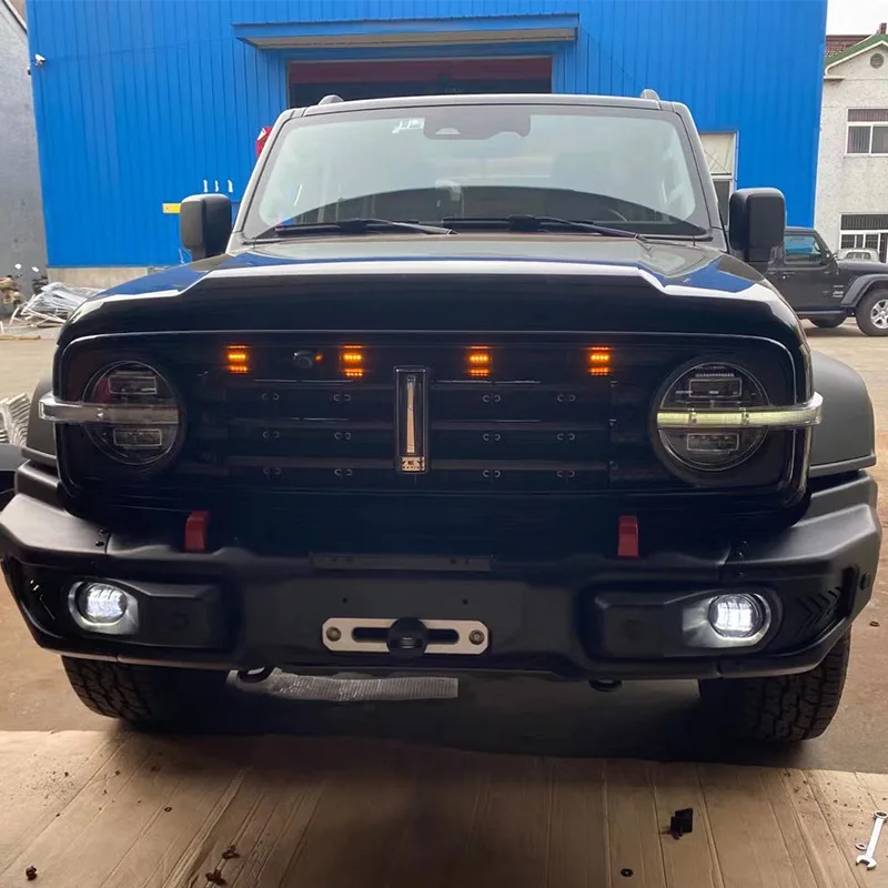 ملحقات التعديل الخارجي للمركبات على الطرق الوعرة المصد الأمامي من سبائك الألومنيوم للذكرى العاشرة لقطع غيار السيارات GWM Tank 300 #6