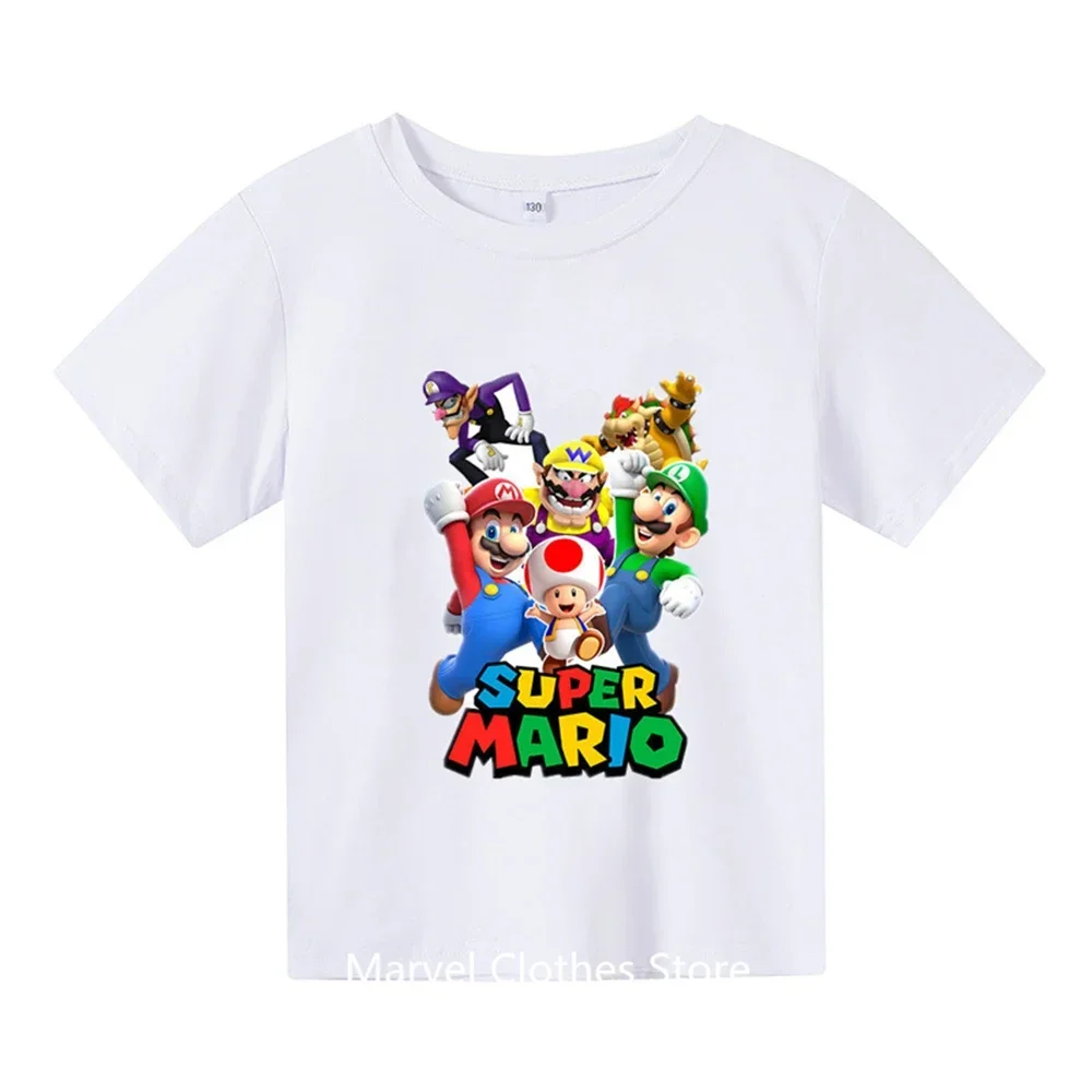 2024 Summer Boys T Shirt Fashion Print Kids T Shirt Boys Cartoon Short Sleeve Baby Girls T Shirt Children's Clothes