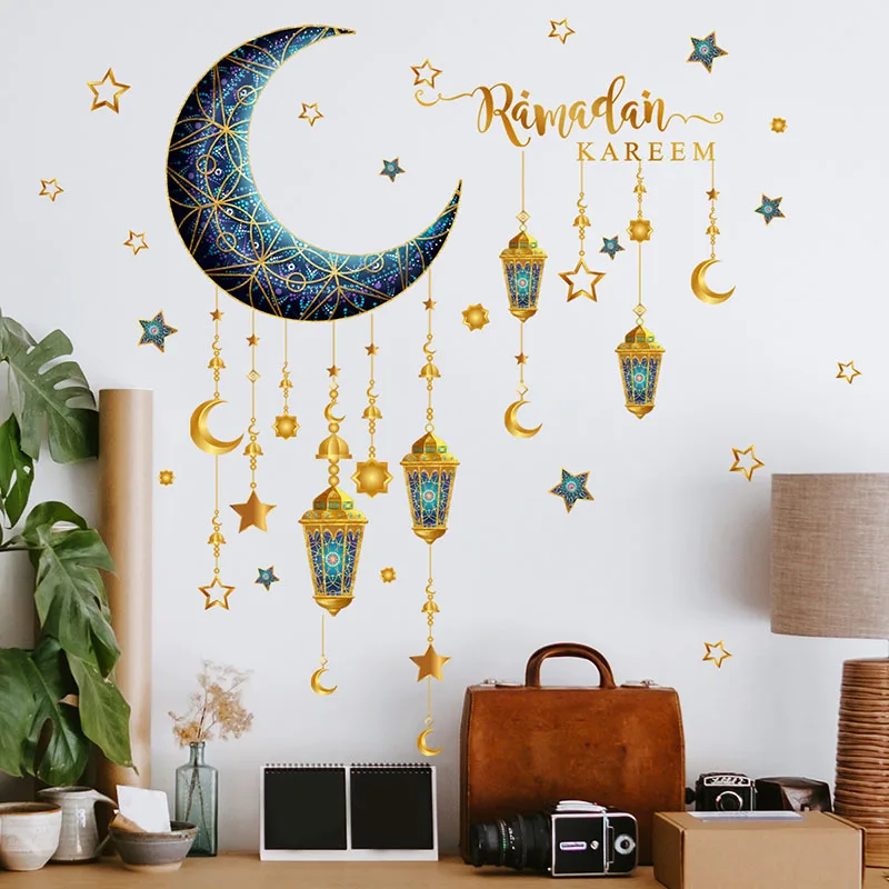 

Eid Wall Stickers Ramadan Decoration Eid Mubarak Decor for Home 2024 Ramadan Kareem Islam Muslim Party Supplies Eid Al-fitr