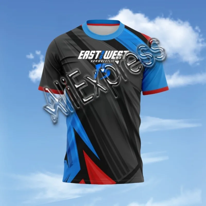 

East Vs West 15 Devon Larratt Arm Wrestling Jersey Team Wrist Enthusiasts motoTraining Fitness Game-day Uniform Clothes Short
