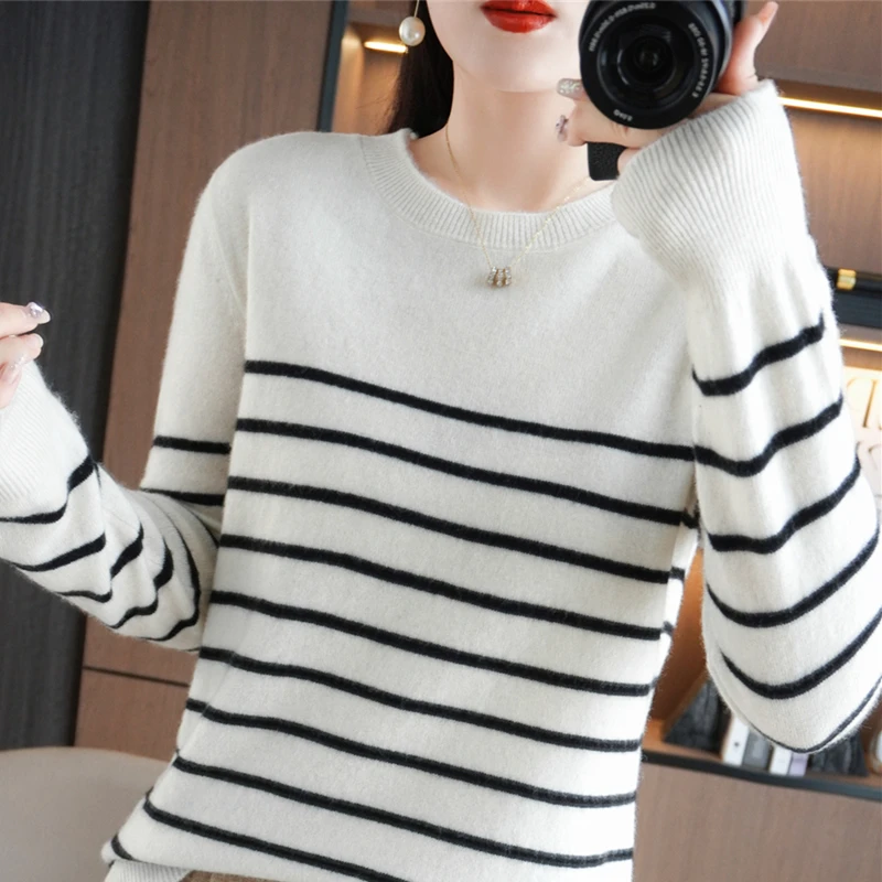 2024 New Autumn and Winter Cashmere Sweater Women  Loose Cashmere Sweater Women Knitted Pullover