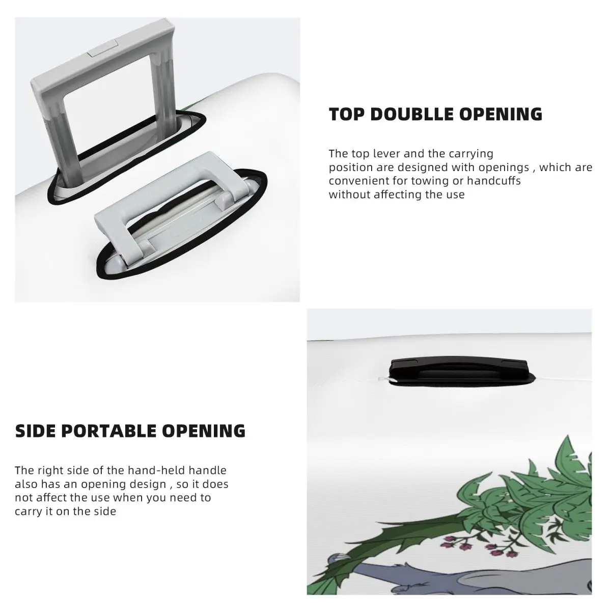 Capa de bagagem personalizada The Jungle Book Baloo Capa protetora elástica para mala de viagem terno para 18-32 polegadas