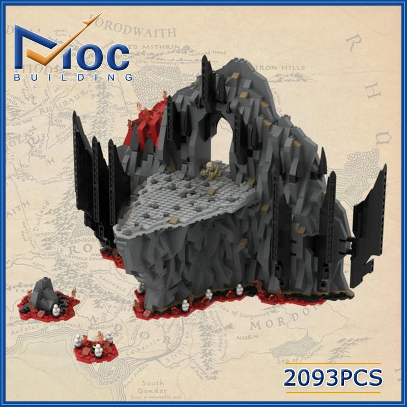 

Classic Movie Scene UCS The Furnace of Doom Building Block Cracks of Doom Model Bricks DIY Assembly Toy For Xmas Gifts MOC-41401