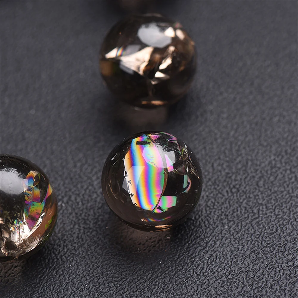 

Natural Tea Crystal Burst Color Crystal Ball Smoke Crystal Stone Seven-Color Glue Flower Wind Water Balloon Decoration