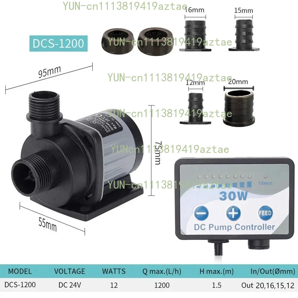 100-240V 12W 1200L/h Jebao DCS-1200 Variable Frequency Submersible Pump Fish Tank Water Pump Flow Adjustable Energy Water Pump
