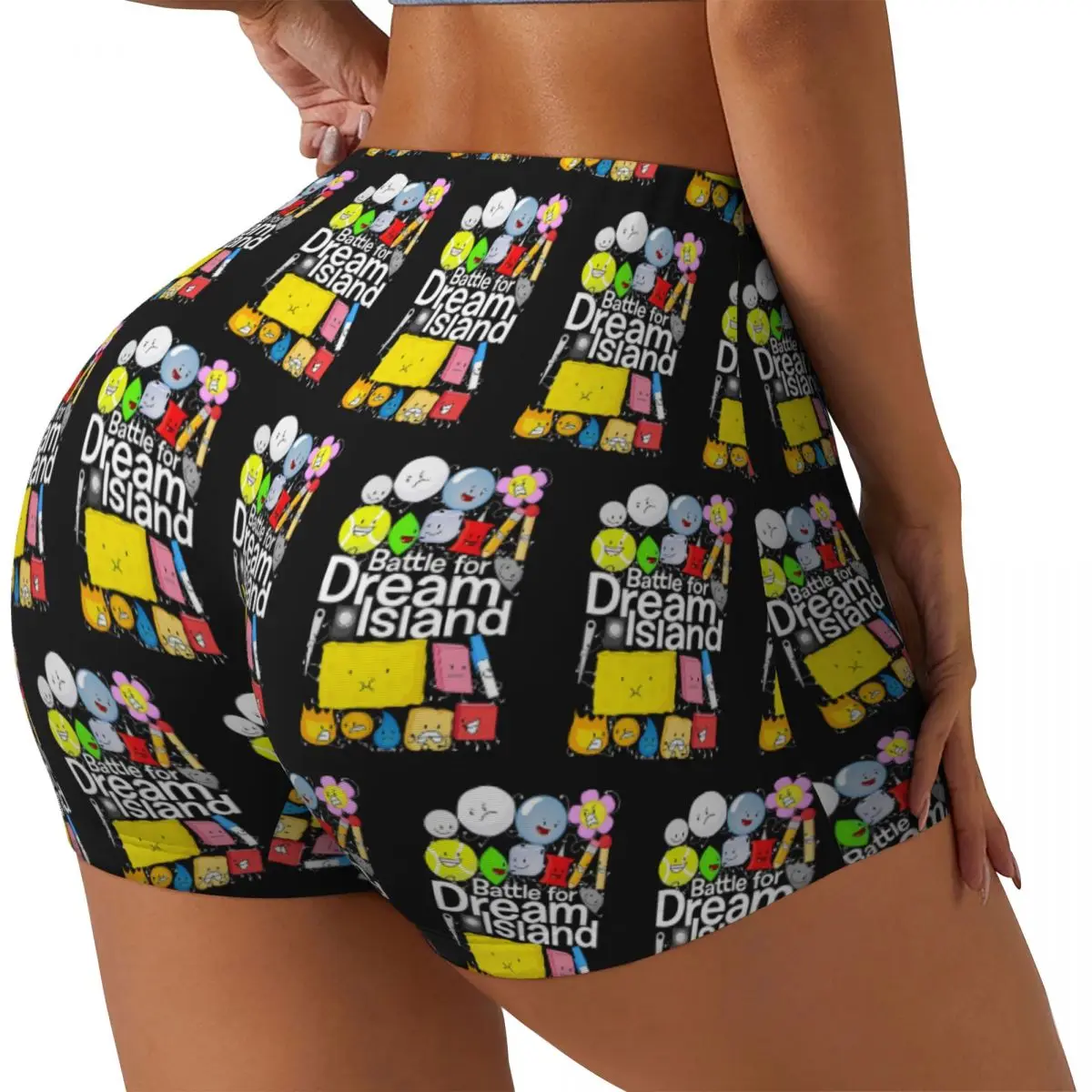 Personalizado BFDI Poster Mulheres Ginásio Treino Correndo Shorts Atlético Voleibol Biker Yoga Shorts