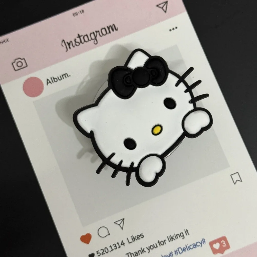 Sanrio Hello Kitty Grip Tok Anello da dito Supporto per telefono Supporto per iPhone Samsung Xiaomi Supporto per cellulare Griptok Staffa pieghevole