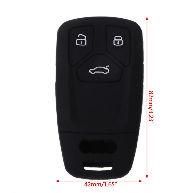 Silicone Car Key Fob Case Cover For Audi A4 A4L 8 S 2017 2016 Allroad Q5 Q7 TT TTS B9