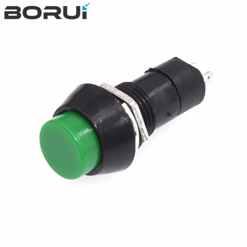 1pcs PBS-11A 12mm self-locking Plastic Push Button Switch Latching Switchs 1A 250V AC 2PIN PBS-11B