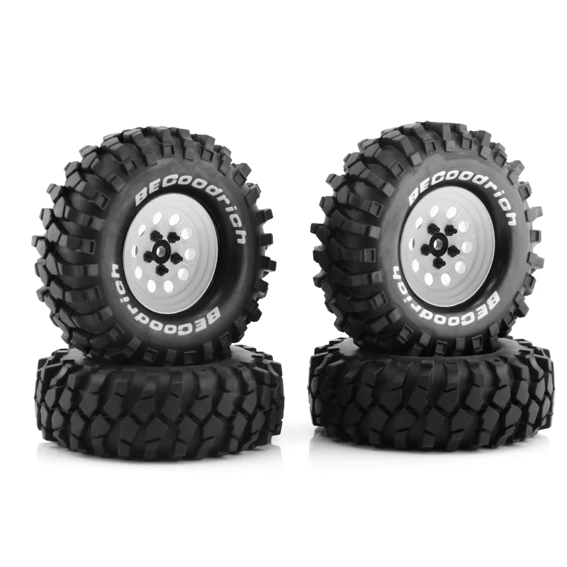 RC 1.9 "Rubberbanden Beadlock Wielen Velgen voor 1/10 RC Crawler Auto Traxxas TRX4 Axiale SCX10 90046 90047 MST HSP Redcat Gen8