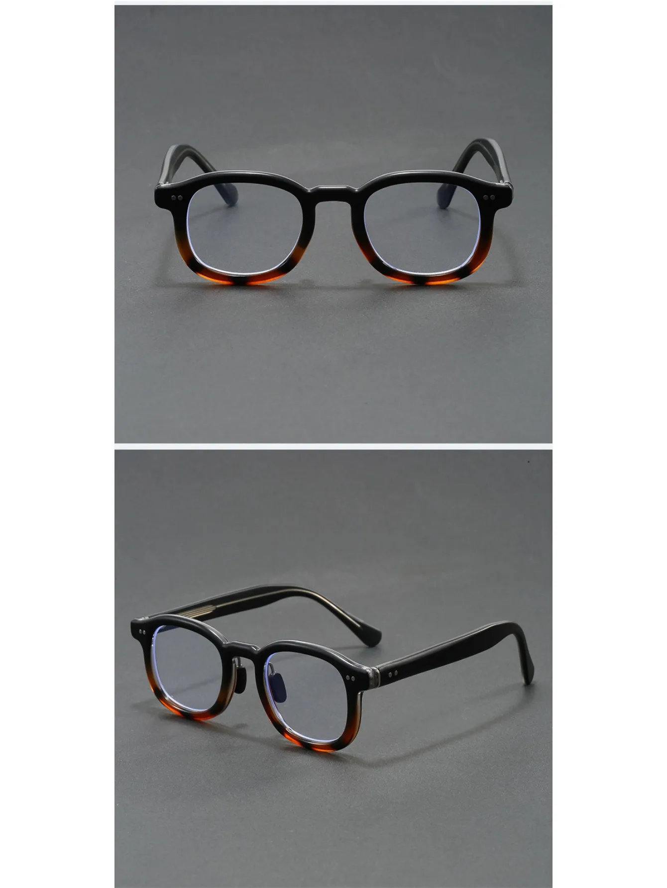 2025, neue japanische Acetat-Brillengestelle, handgefertigt, ovale Retro-Brille für Herren-Designer-Markenmode-Brillen – Detail 5