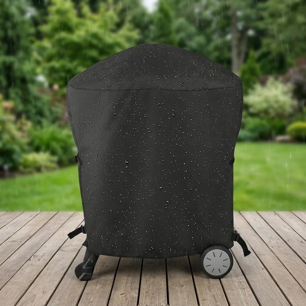Black Dust Cover 54*76*69cm Fade Resistant For Weber Q1000/Q2000 Series Garden Waterproof Barbecue Grill Cover Outdoor Cooking