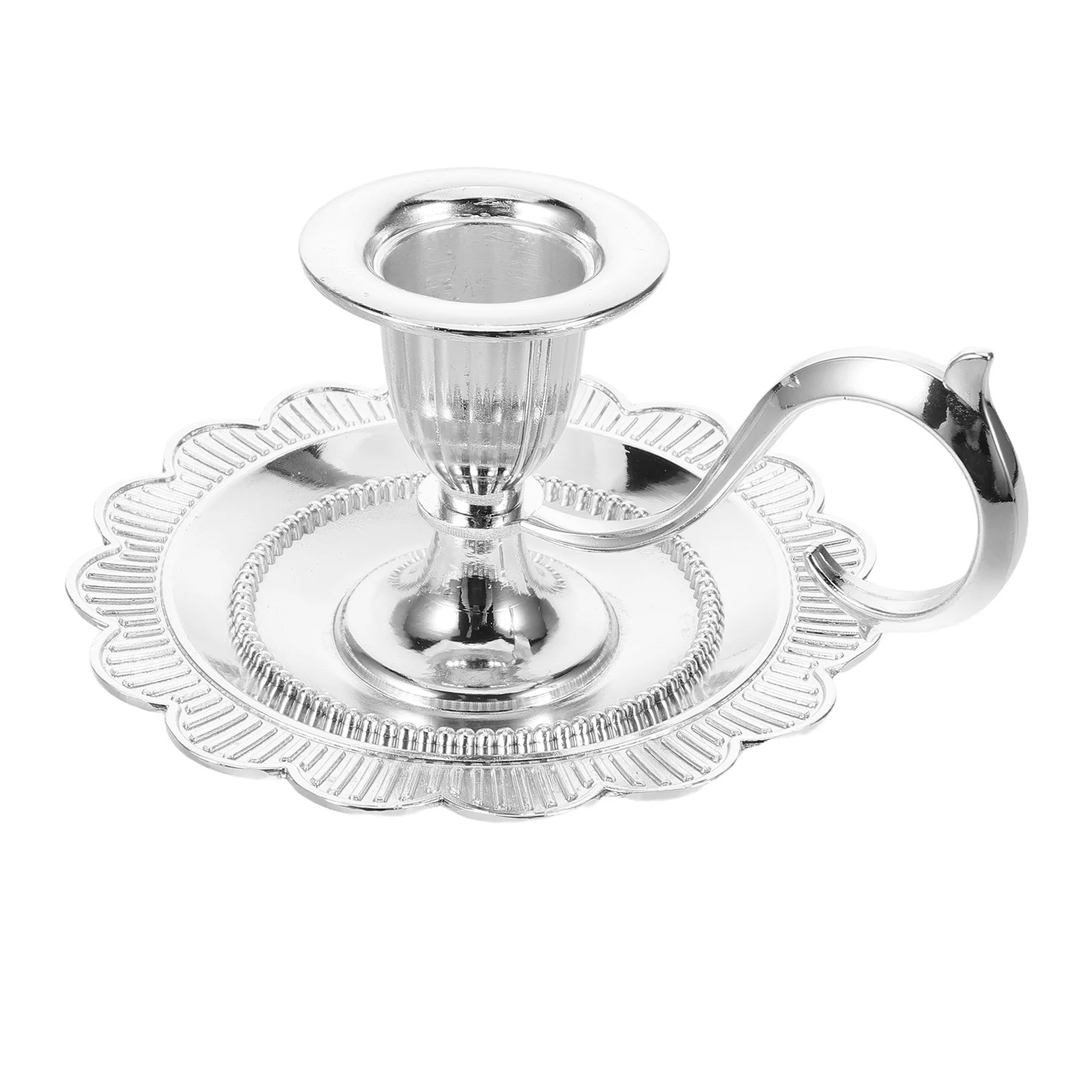 

Vintage Metal Tray Floral Plate Shabbat Candlesticks Rustic Farmhouse Holder Wedding Holiday Table Centerpiece