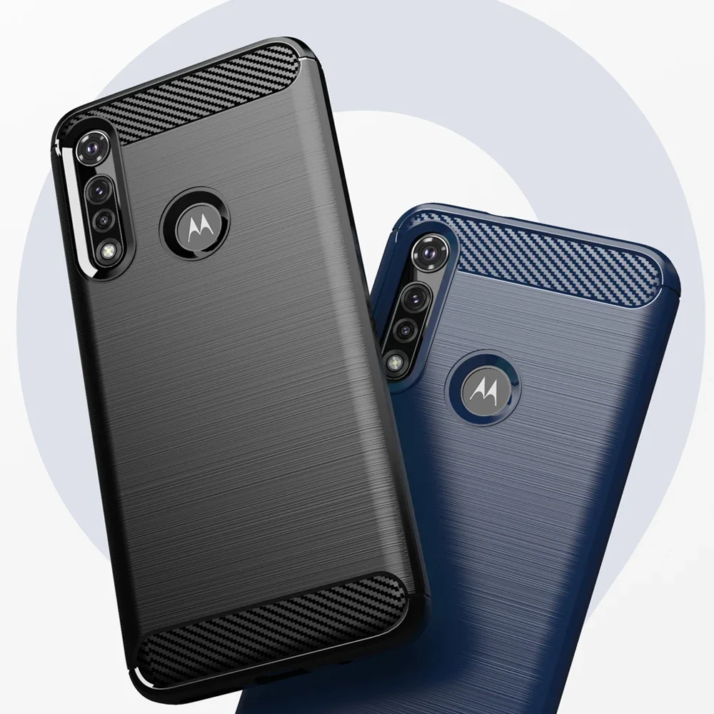 

Shockproof Phone Case For Moto G Fast G 5G Plus G8 Power Lite G Power / Stylus 2020 G8 Plus G7 Power G6 Plus Carbon Fiber Cases