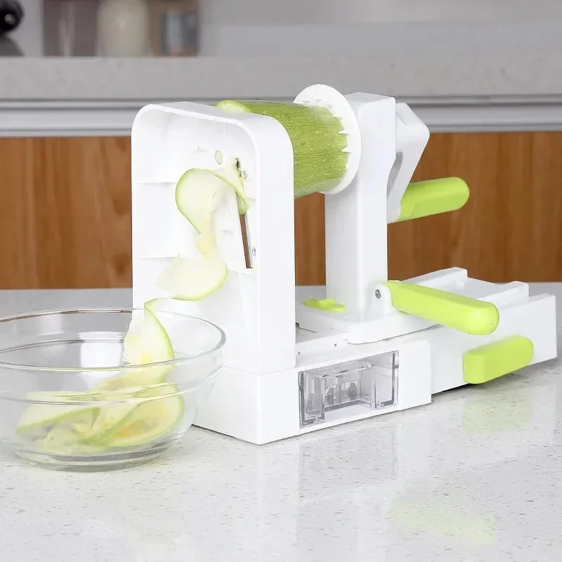 Vegetable Cutter Foldable Manual Vegetable Slicer Hand Crank Rotary Multifunction Onion Carrot Grater Noodles Chopper Gadgets