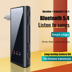 3.5mm AUX Jack USB Bluetooth 5.4 Audio Receiver Transmitter Stereo Music Hansfree Call Wireless Adapter For TV PC Car Kit