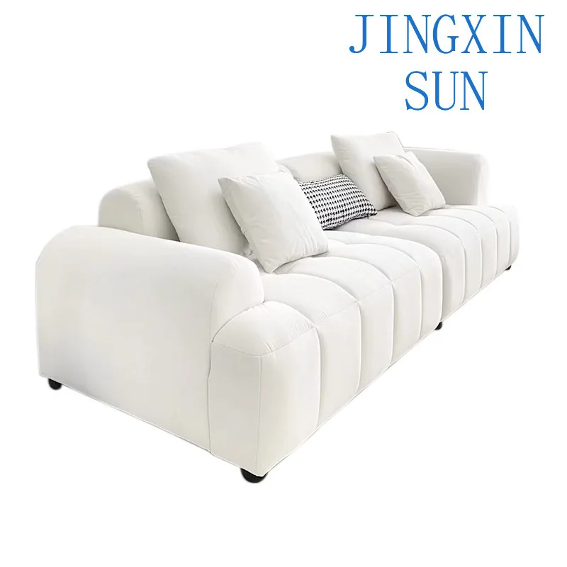 Palace royal bread sofa Internet celebrity French cream style cat claw fabric sofa living room small apartment