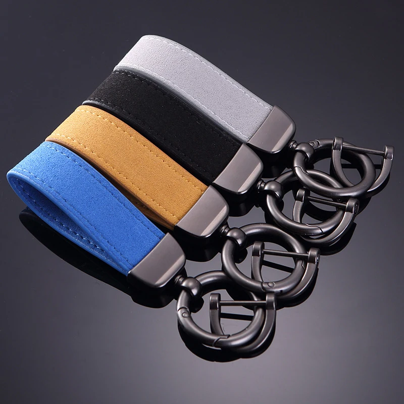 

Classic PU Leather Keychain 1PC Simple Design Car Key Strap Holder Men Women Waist Wallet Keyring Practical Gift Accessories