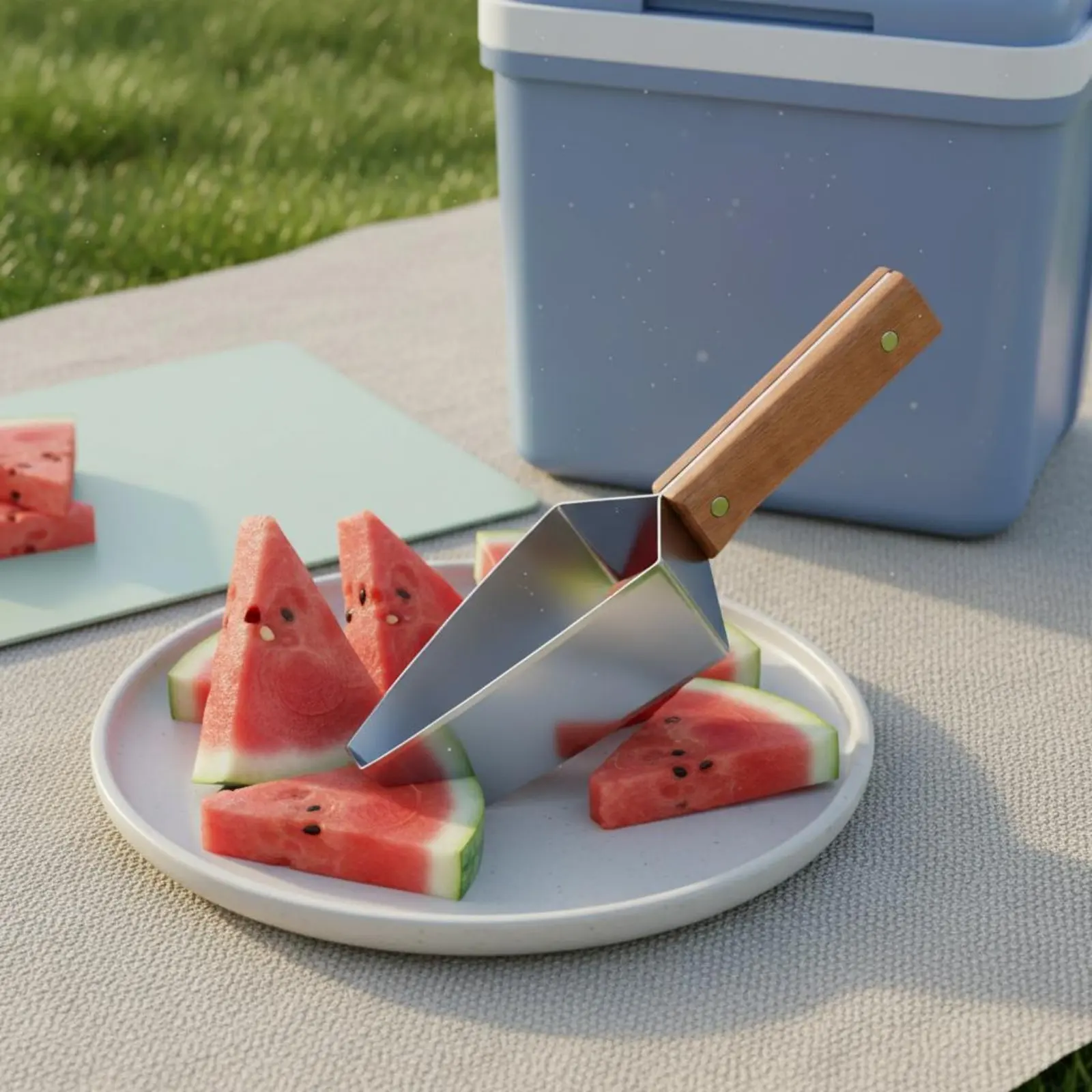 Picture 5: Watermelon Cutter Multi-Functional Triangle Watermelon Cutter for Home Kitchen