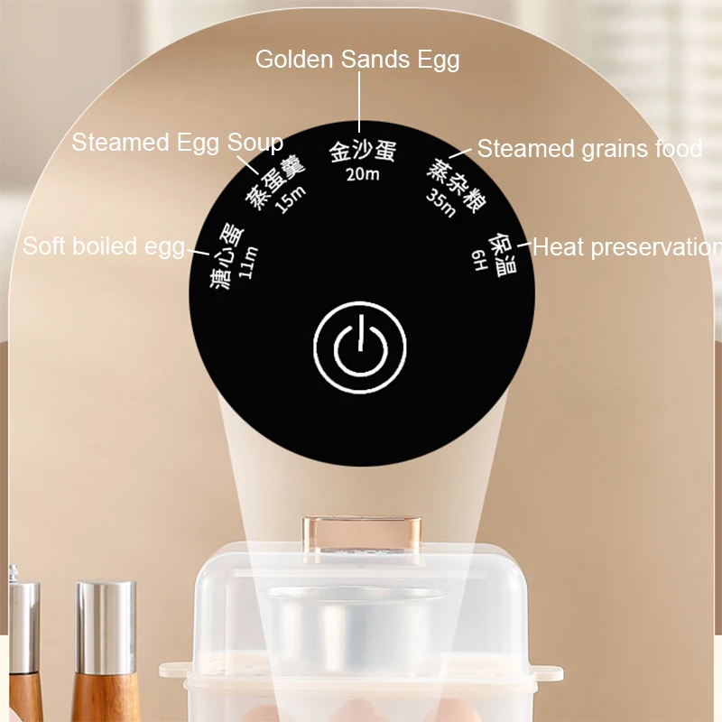 1/2/3 Layers Multifunctional Electric Steamed Eggs Boiler Poacher Food Cooking Steamer Egg Omelette Cooker Breakfast Machine EU