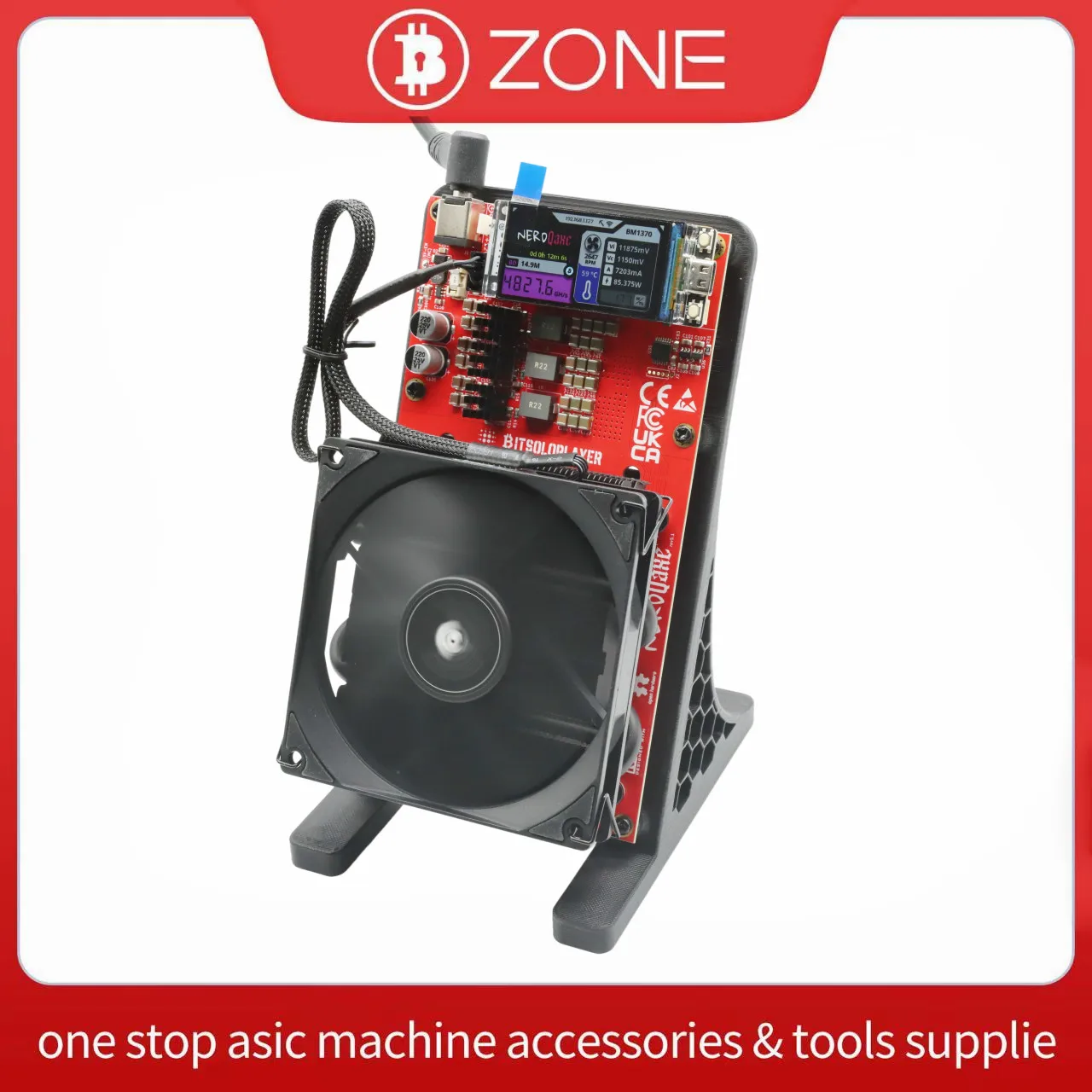

CE/FCC Certified NerdQaxe++ 75W 4.8Th/s Bitcoin Miner BM1370 Chip Solo BTC 2.4G WiFi Open-Source BTC Mining Machine