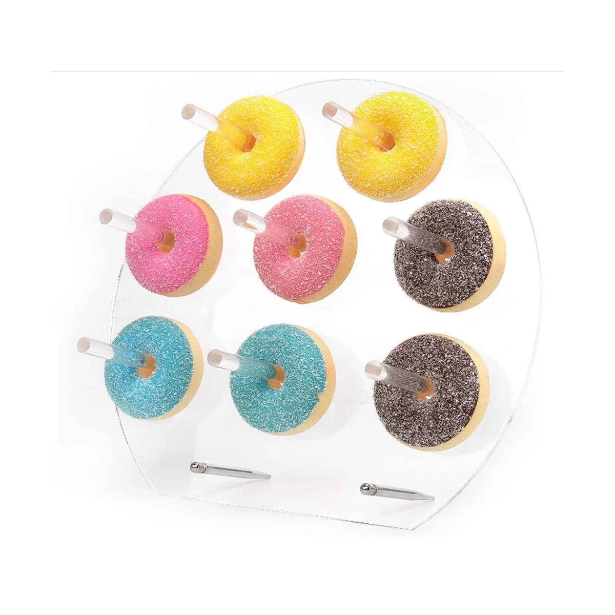 1 Pack Acrylic Donut Wall Display Stand for Donut Party Decorations, Baby Showers, Birthday Party