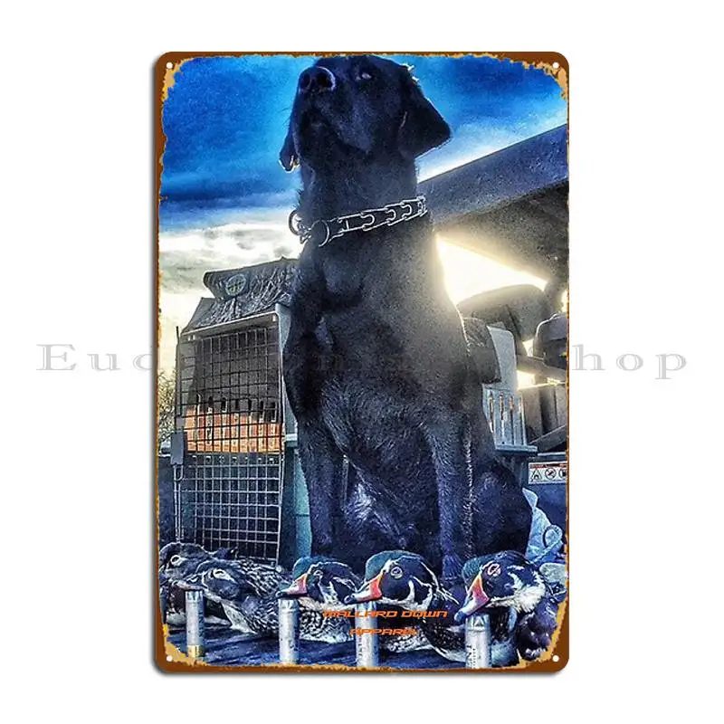 Black Lab Mallard Down Metal Plaque Poster Pub Cinema Printing Custom Garage Tin Sign Poster