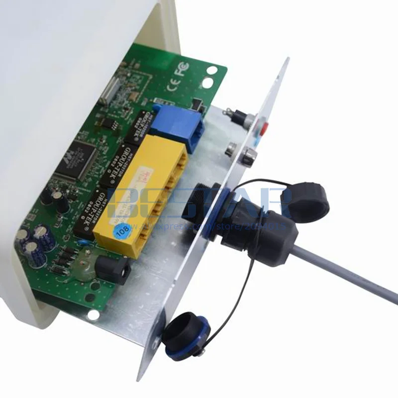 في الهواء الطلق CAT6/5e RJ45 شبكة موصل مقاوم للمياه ، الصناعية لوحة جبل مقرنة مع IP68 الغبار غطاء إيثرنت كابل شبكة محلية