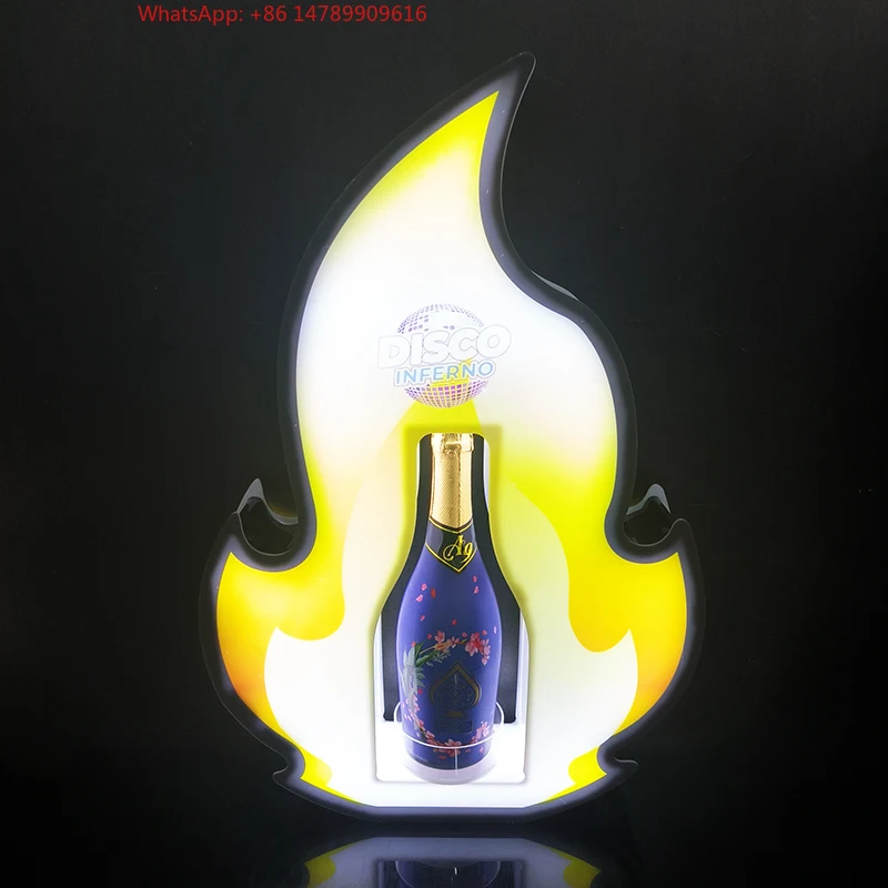 Premium Custom LED Liquor Display StandLED Bottle Glorifier Presenter Bar Nightclub KTV Wedding Lounger Fire Wine Rack Display F